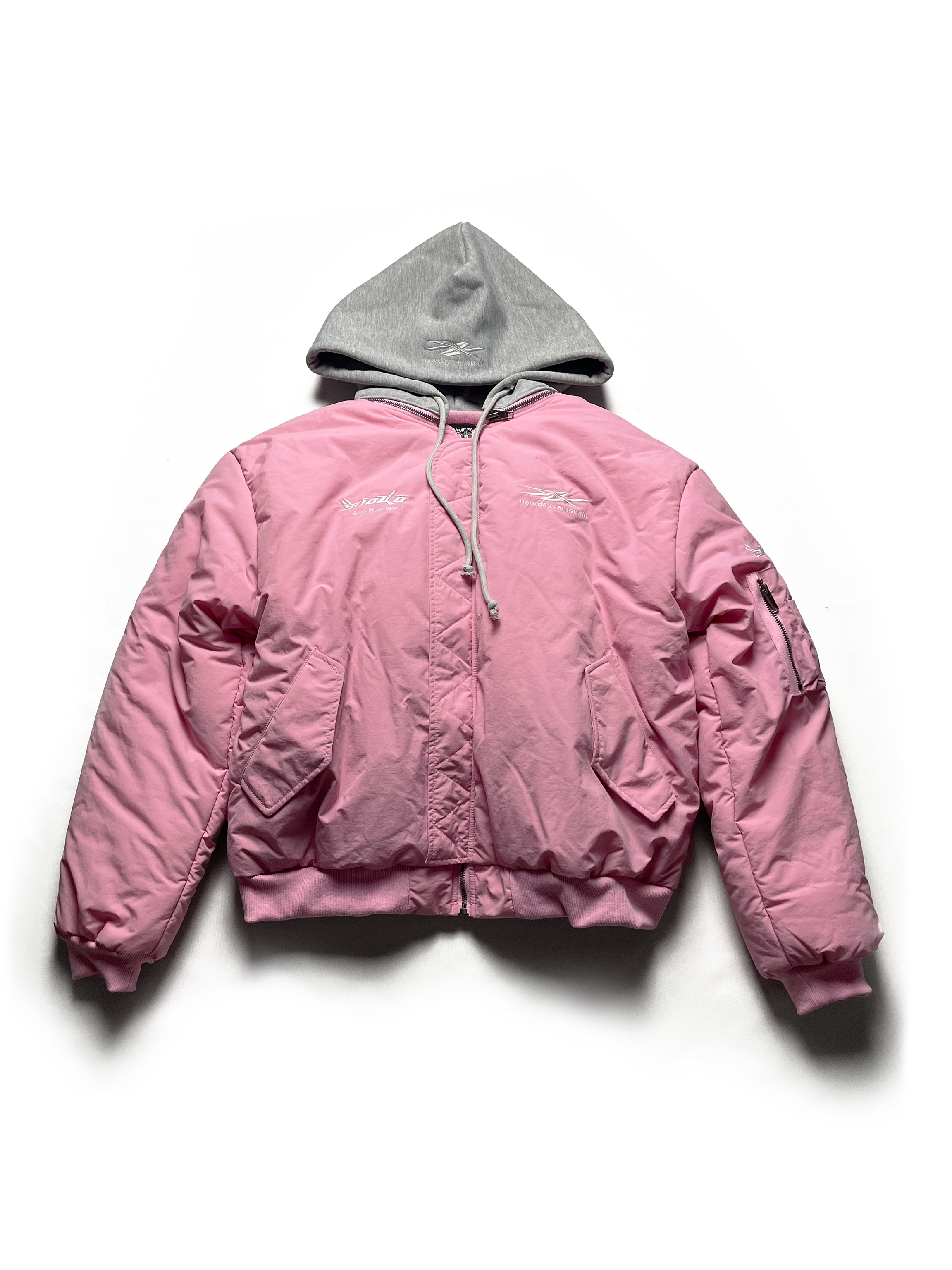 Sickö Sport Bomber Jacket - Pink — New Day Same Pain Sickö Sport Bomber Jacket - Pink — New Day Same Pain