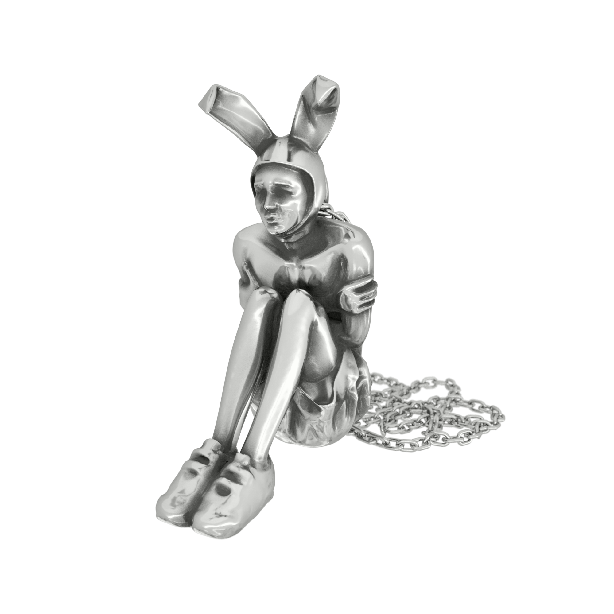 Bunny Boy Necklace - 925 Silver